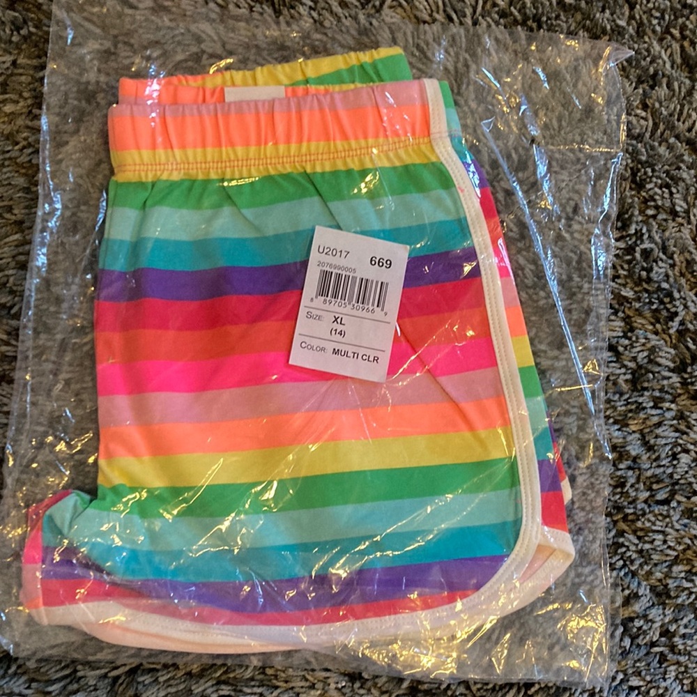 Children’s Place Rainbow Shorts - girls size 14/XL